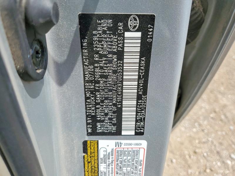 Aukcja sprzedaży 2007 Toyota Camry, vin: 4T1BE46K97U053532, numer aukcji: 56158046