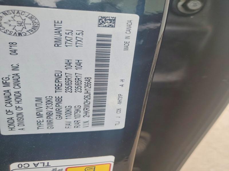 Продажа на аукционе авто 2018 Honda Cr-v, vin: 2HKRW2H26JH126648, номер лота: 57460766
