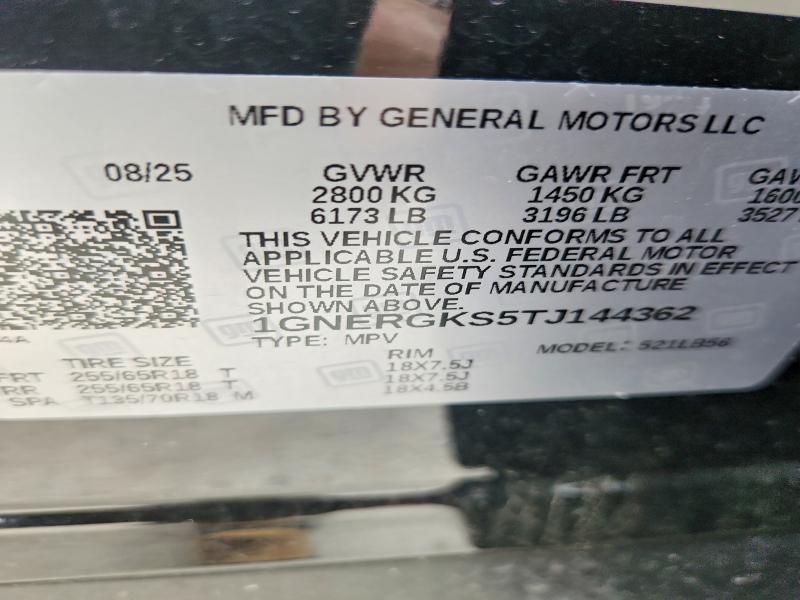 57527206 :رقم المزاد ، 1GNERGKS5TJ144362 vin ، 2026 Chevrolet Traverse مزاد بيع