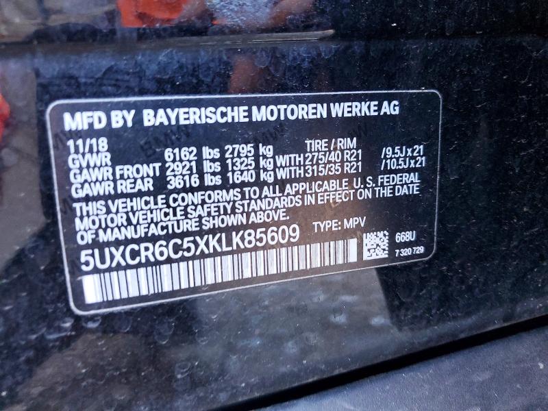 Aukcja sprzedaży 2019 Bmw X5, vin: 5UXCR6C5XKLK85609, numer aukcji: 57062936
