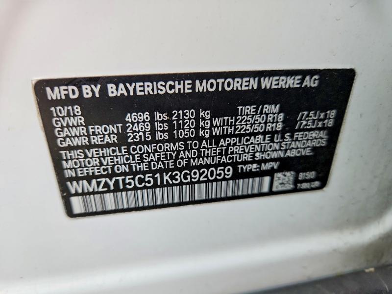 Aukcja sprzedaży 2019 Mini Cooper, vin: WMZYT5C51K3G92059, numer aukcji: 57519706