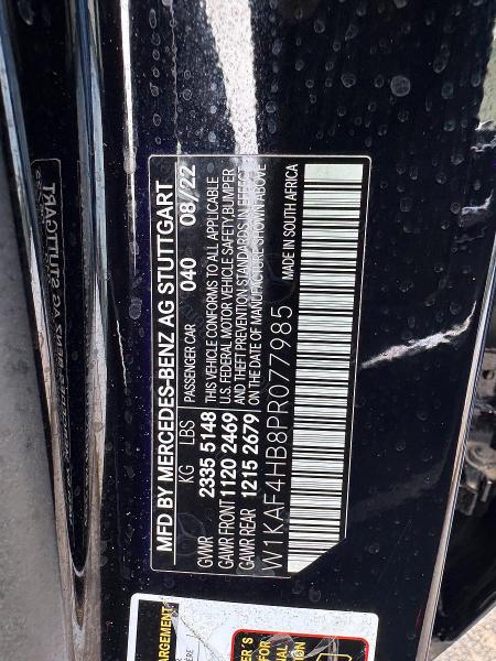 59634376 :رقم المزاد ، W1KAF4HB8PR077985 vin ، 2023 Mercedes-benz C مزاد بيع