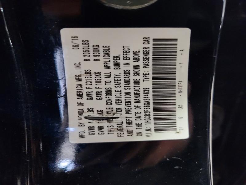 2016 Honda Accord მანქანა იყიდება აუქციონზე, vin: 1HGCR2F86GA244639, აუქციონის ნომერი: 58735076