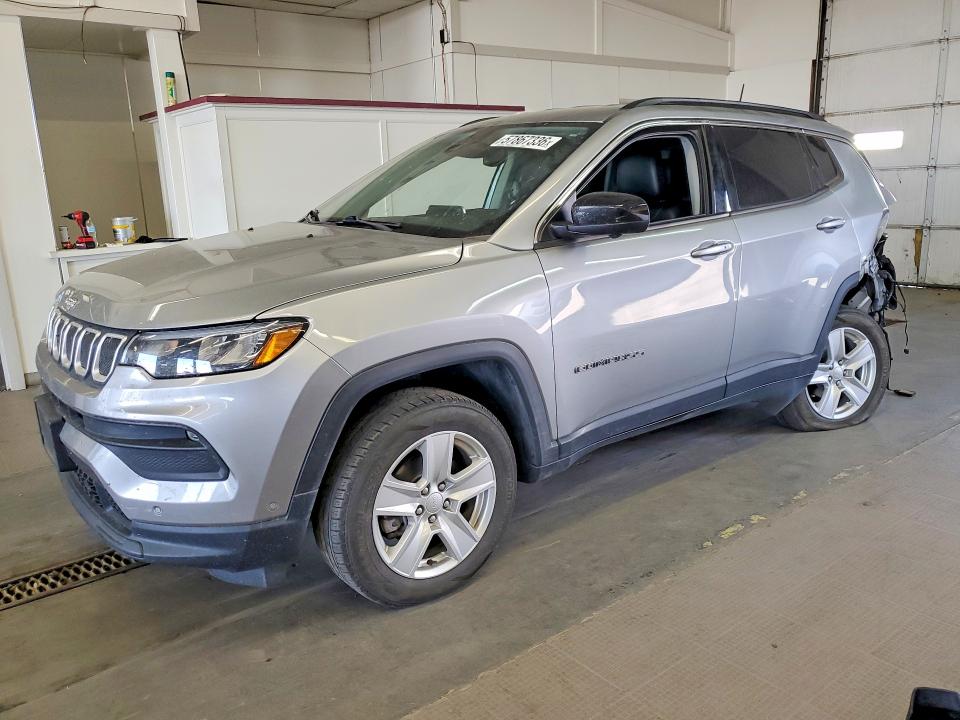 2022 Jeep Compass მანქანა იყიდება აუქციონზე, vin: 3C4NJDBB3NT124797, აუქციონის ნომერი: 57867336