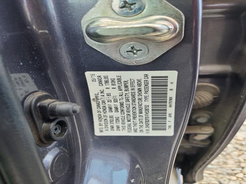 Aukcja sprzedaży 2015 Honda Civic, vin: 2HGFB2F91FH538752, numer aukcji: 55537856