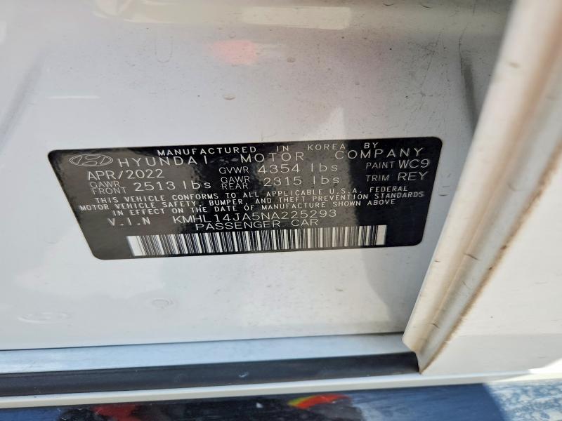 Продаж на аукціоні авто 2022 Hyundai Sonata, vin: KMHL14JA5NA225293, номер лоту: 56953216