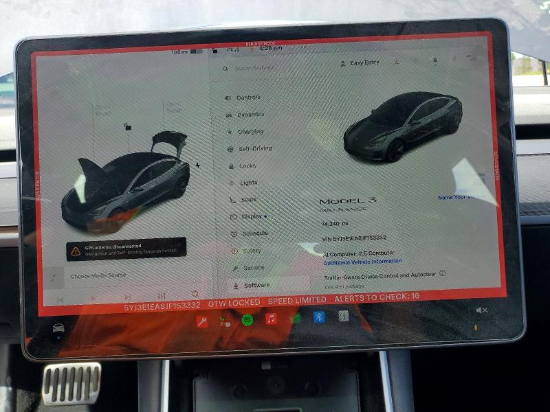 55831536 :رقم المزاد ، 5YJ3E1EA8JF153332 vin ، 2018 Tesla Model 3 مزاد بيع