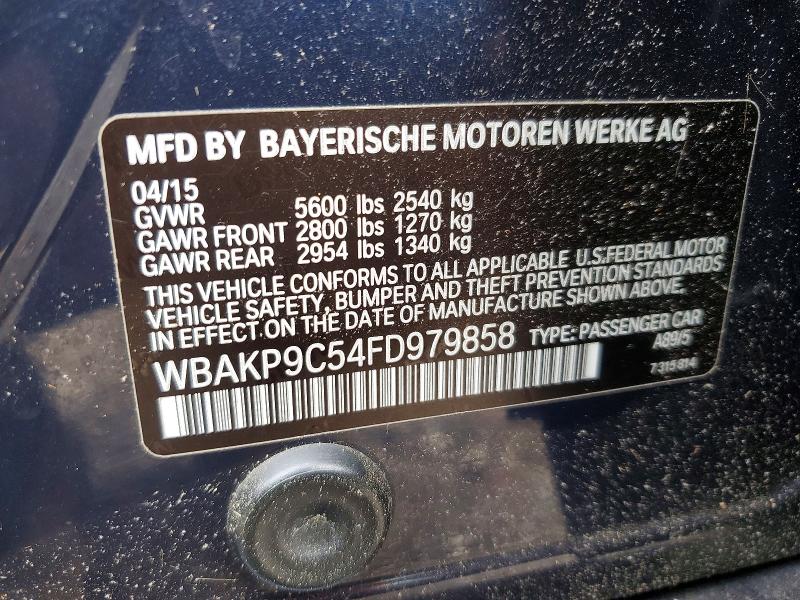 Aukcja sprzedaży 2015 Bmw 5 Series, vin: WBAKP9C54FD979858, numer aukcji: 56652056