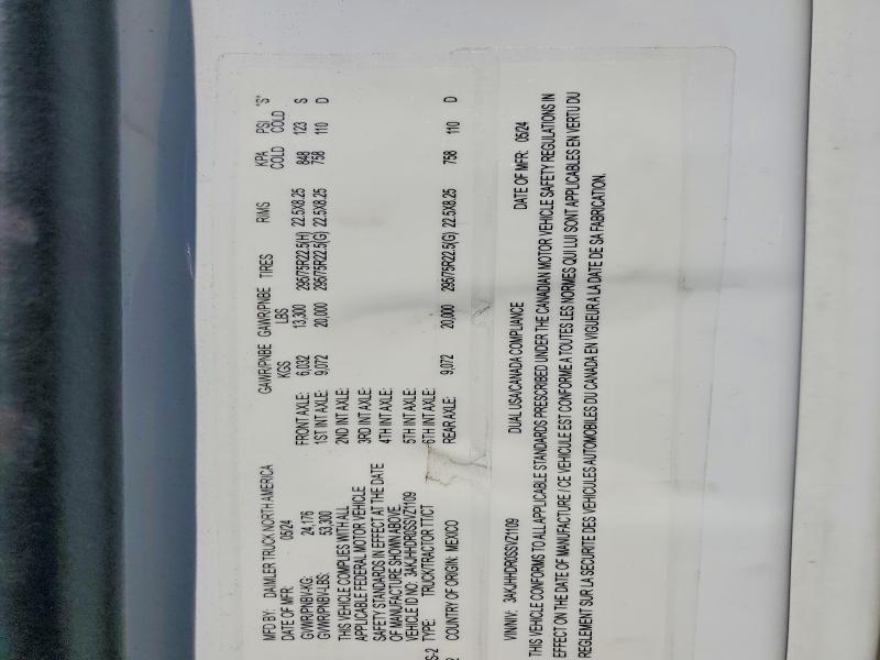 Aukcja sprzedaży 2025 Freightliner Cascadia, vin: 3AKJHHDR0SSVZ1109, numer aukcji: 53223936