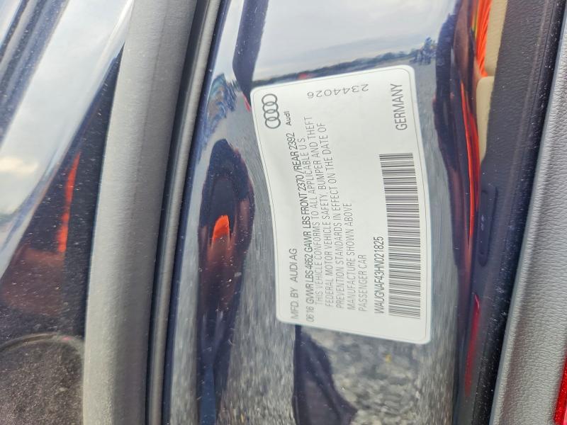 Aukcja sprzedaży 2017 Audi A4, vin: WAUGNAF43HN021825, numer aukcji: 59100346