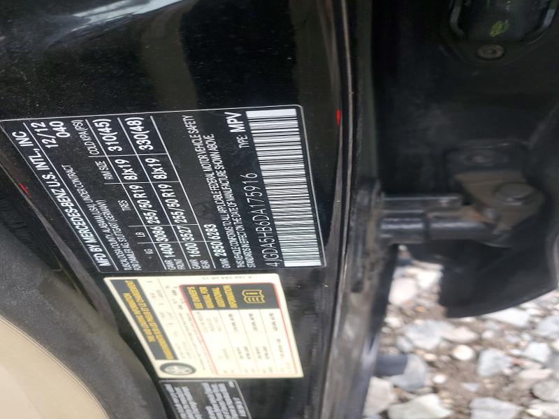 57055766 :رقم المزاد ، 4JGDA5HB6DA175916 vin ، 2013 Mercedes-benz Ml مزاد بيع