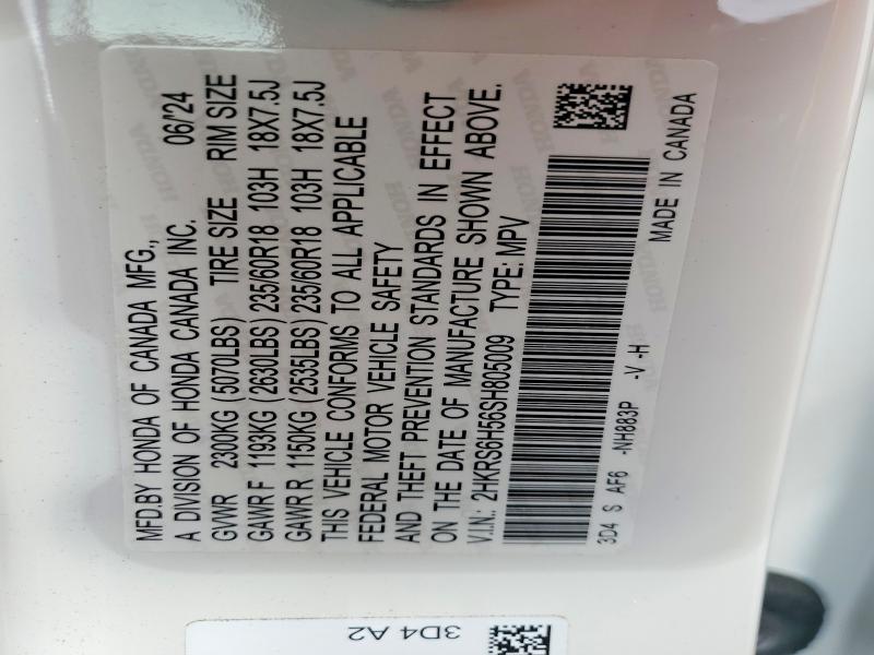 55823416 :رقم المزاد ، 2HKRS6H56SH805009 vin ، 2025 Honda Cr-v مزاد بيع