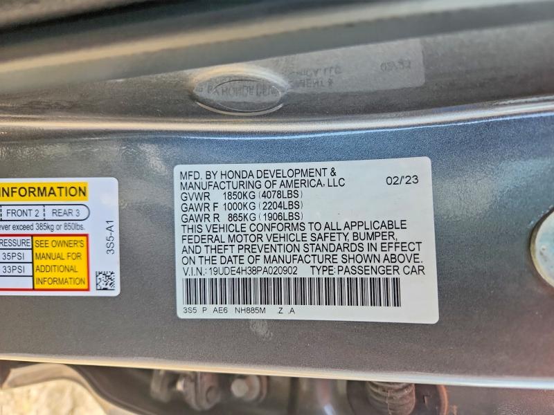 Aukcja sprzedaży 2023 Acura Integra, vin: 19UDE4H38PA020902, numer aukcji: 57604966