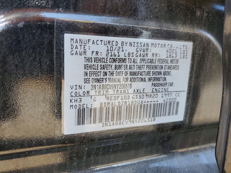Aukcja sprzedaży 2022 Nissan Sentra, vin: 3N1AB8CV9NY206518, numer aukcji: 58637446