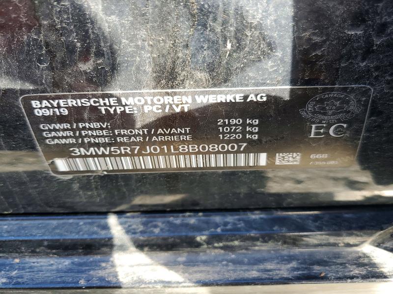 Продажа на аукционе авто 2020 Bmw 330xi, vin: 3MW5R7J01L8B08007, номер лота: 55863366