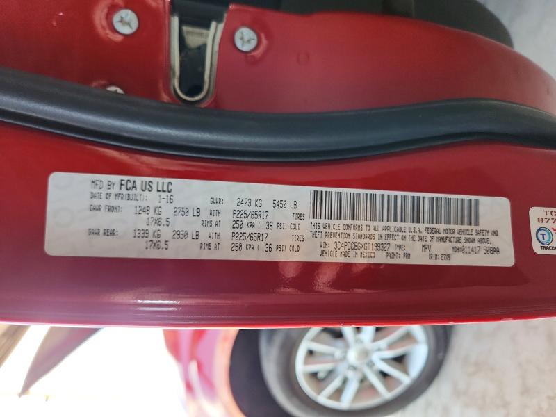 2016 Dodge Journey მანქანა იყიდება აუქციონზე, vin: 3C4PDCBGXGT199327, აუქციონის ნომერი: 59056906