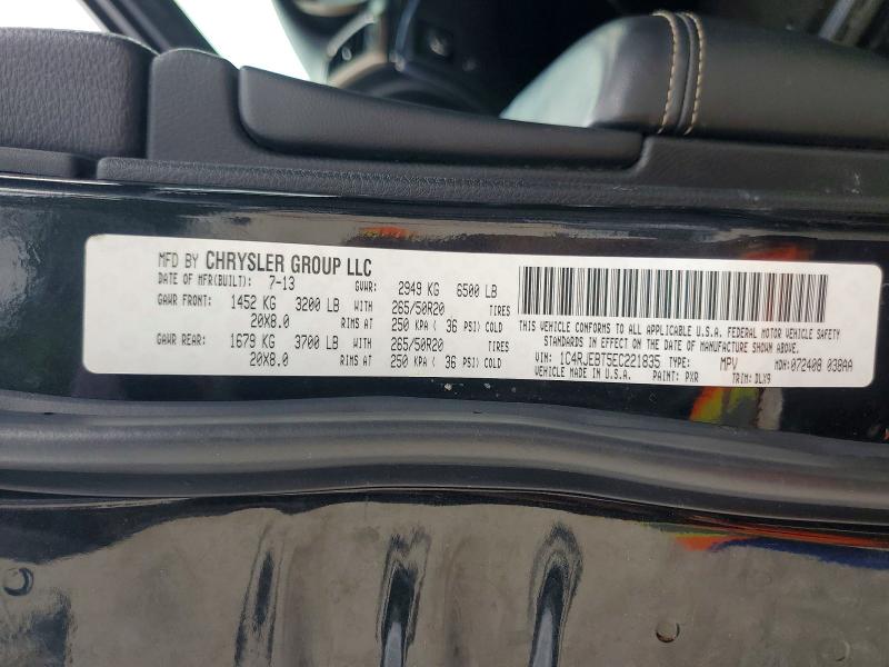 Aukcja sprzedaży 2014 Jeep Grand Cherokee, vin: 1C4RJEBT5EC221835, numer aukcji: 58092916