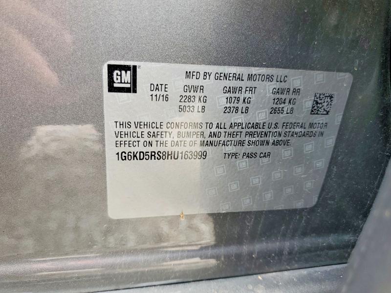 Продаж на аукціоні авто 2017 Cadillac Ct6, vin: 1G6KD5RS8HU163999, номер лоту: 55638496