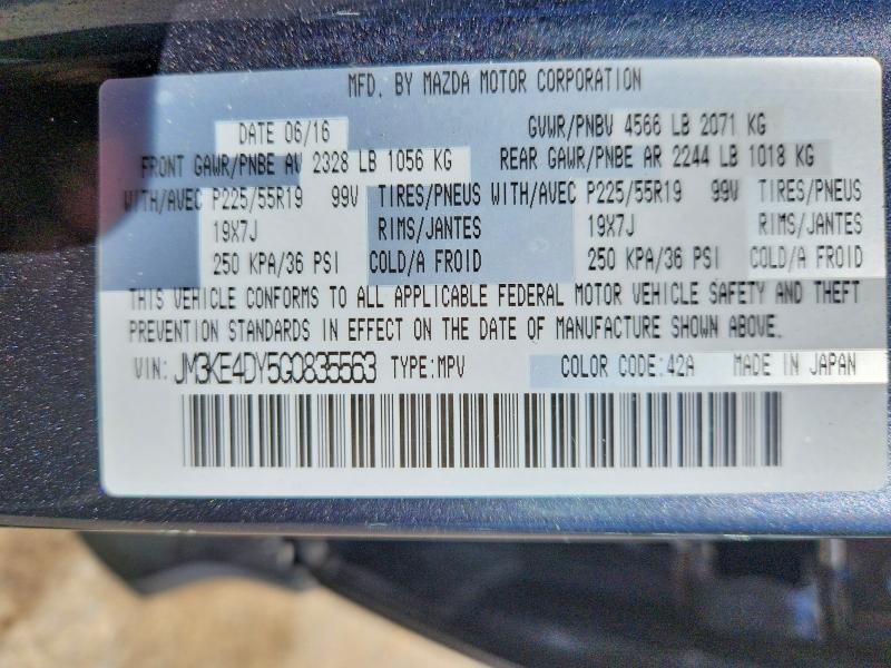 Aukcja sprzedaży 2016 Mazda Cx-5, vin: JM3KE4DY5G0835563, numer aukcji: 55684326