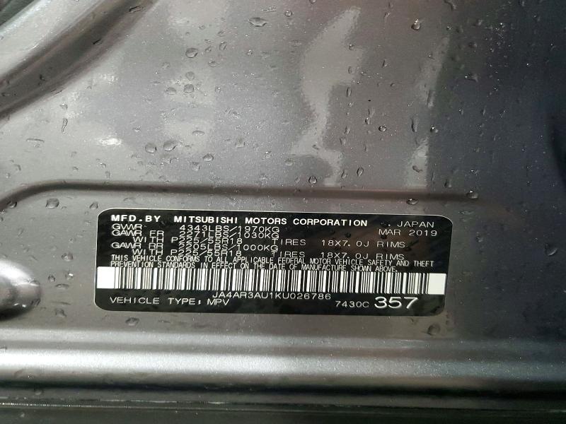 Aukcja sprzedaży 2019 Mitsubishi Outlander Sport, vin: JA4AR3AU1KU026786, numer aukcji: 85605925