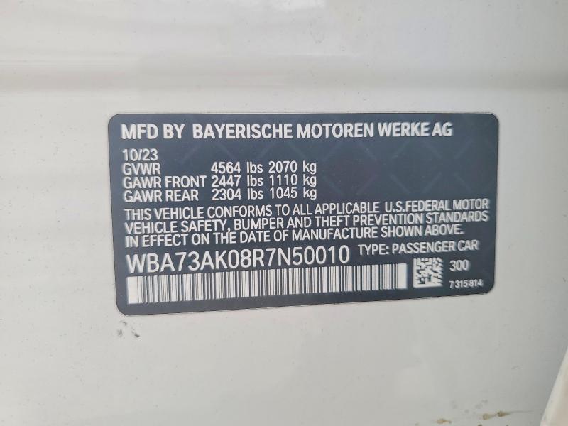 Aukcja sprzedaży 2024 Bmw 228xi, vin: WBA73AK08R7N50010, numer aukcji: 58224256