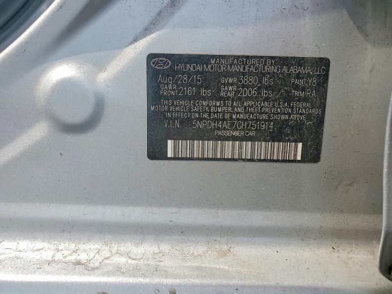 Продажа на аукционе авто 2016 Hyundai Elantra, vin: 5NPDH4AE7GH751914, номер лота: 58101336