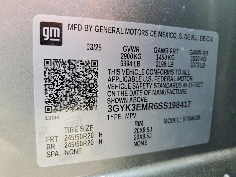 Aukcja sprzedaży 2025 Cadillac Optiq, vin: 3GYK3EMR6SS198417, numer aukcji: 58396356