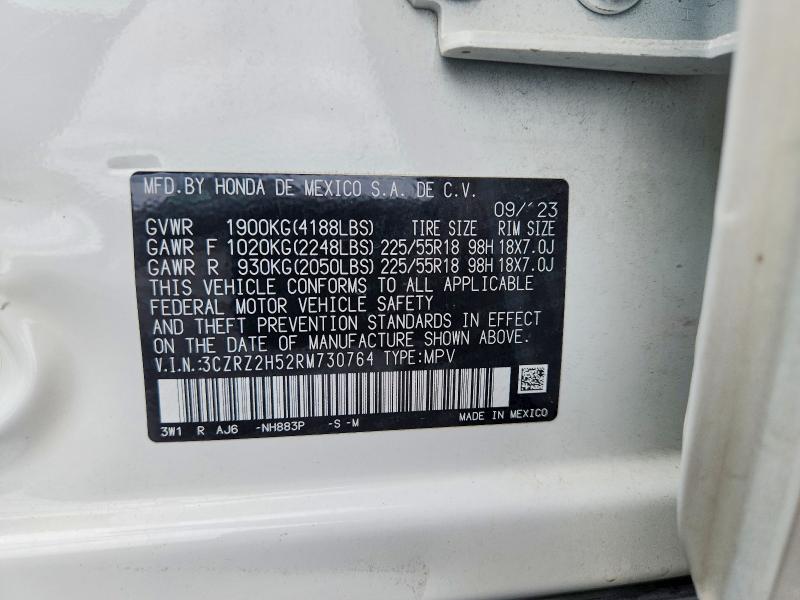 Продаж на аукціоні авто 2024 Honda Hr-v, vin: 3CZRZ2H52RM730764, номер лоту: 58363936