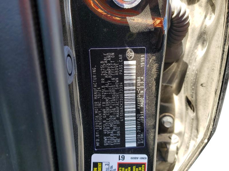 Продаж на аукціоні авто 2025 Toyota Camry, vin: 4T1DAACK2SU073394, номер лоту: 57258366