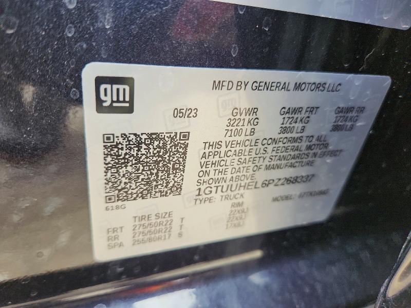 2023 Gmc Sierra მანქანა იყიდება აუქციონზე, vin: 1GTUUHEL6PZ268337, აუქციონის ნომერი: 58048986