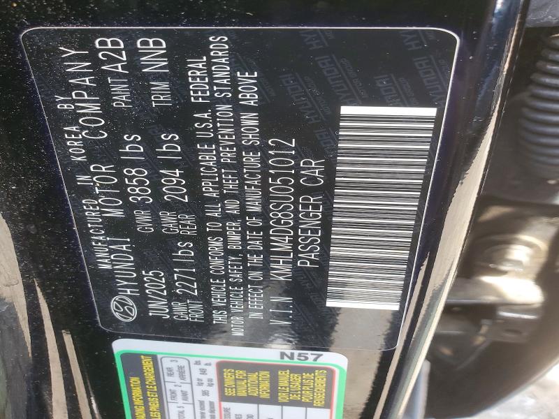 55499776 :رقم المزاد ، KMHLM4DG8SU051012 vin ، 2025 Hyundai Elantra مزاد بيع