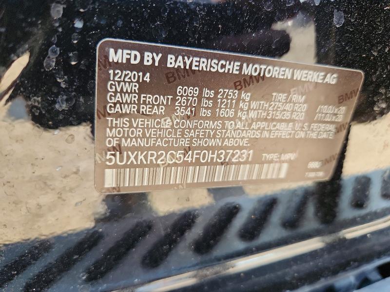 2015 Bmw X5 მანქანა იყიდება აუქციონზე, vin: 5UXKR2C54F0H37231, აუქციონის ნომერი: 55389566