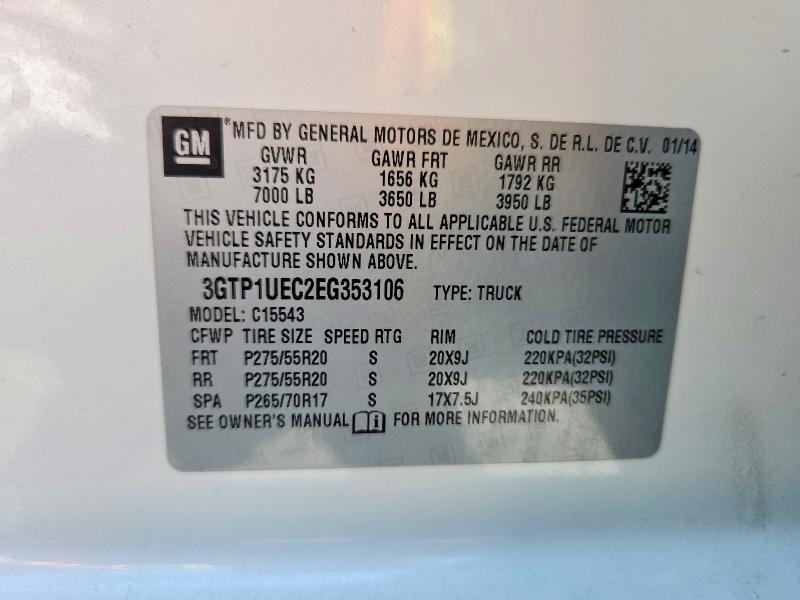 Продаж на аукціоні авто 2014 Gmc Sierra, vin: 3GTP1UEC2EG353106, номер лоту: 55725386