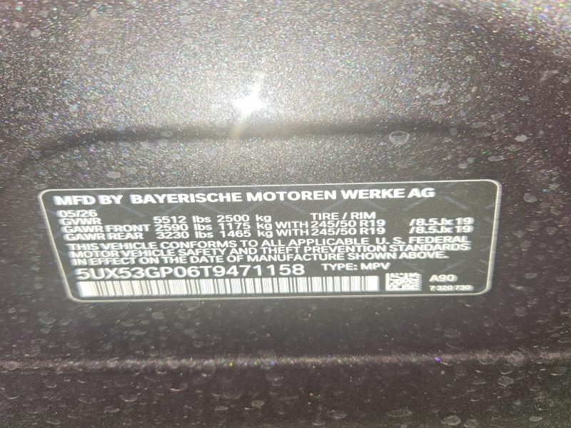 Продажа на аукционе авто 2026 Bmw X3, vin: 5UX53GP06T9471158, номер лота: 57949236