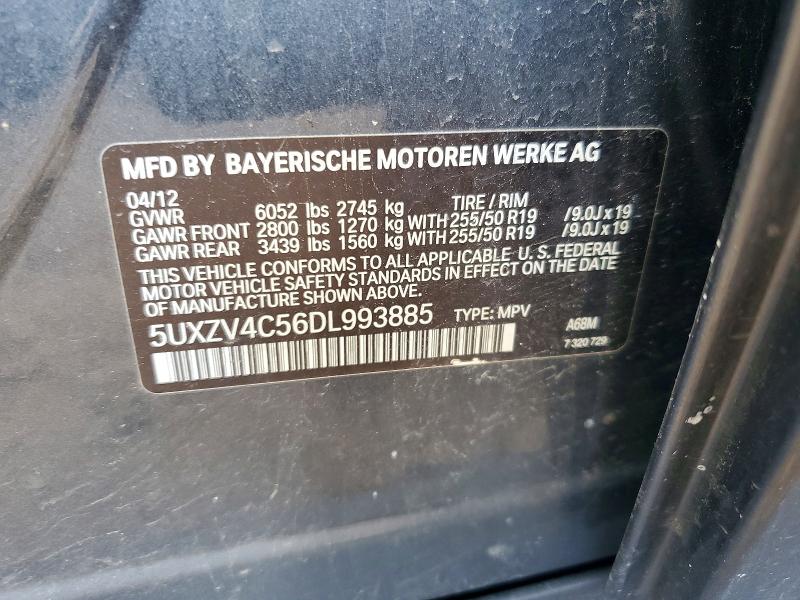 Aukcja sprzedaży 2013 Bmw X5, vin: 5UXZV4C56DL993885, numer aukcji: 58740016