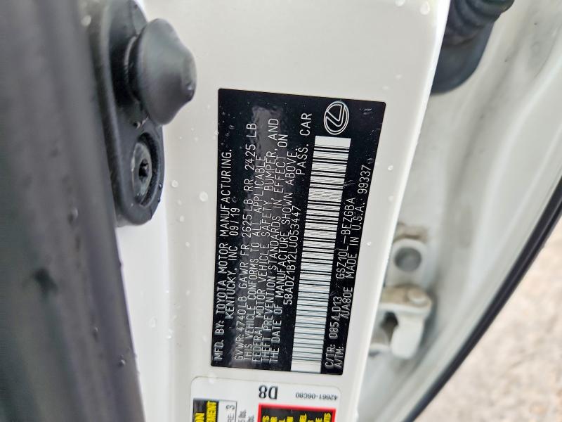 Продажа на аукционе авто 2020 Lexus Es, vin: 58ADZ1B12LU053447, номер лота: 55756786