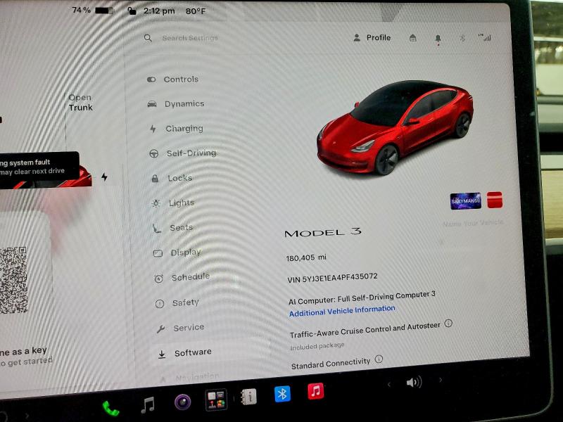 58086376 :رقم المزاد ، 5YJ3E1EA4PF435072 vin ، 2023 Tesla Model 3 مزاد بيع