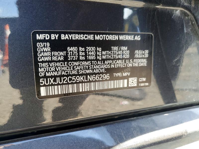 Продаж на аукціоні авто 2019 Bmw X5, vin: 5UXJU2C59KLN66296, номер лоту: 55428076