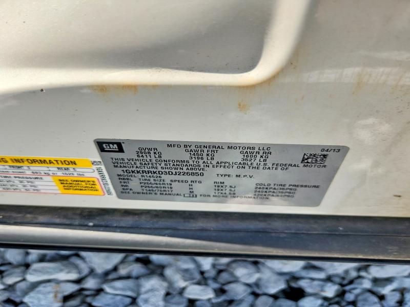 56714376 :رقم المزاد ، 1GKKRRKD3DJ226850 vin ، 2013 Gmc Acadia مزاد بيع