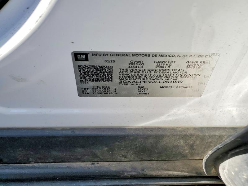Продаж на аукціоні авто 2020 Gmc Terrain, vin: 3GKALPEV2LL251039, номер лоту: 57409976