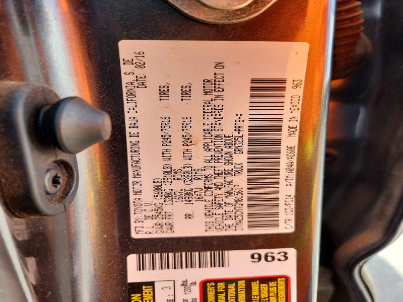 Aukcja sprzedaży 2016 Toyota Tacoma, vin: 3TMAZ5CN7GM015617, numer aukcji: 59541196