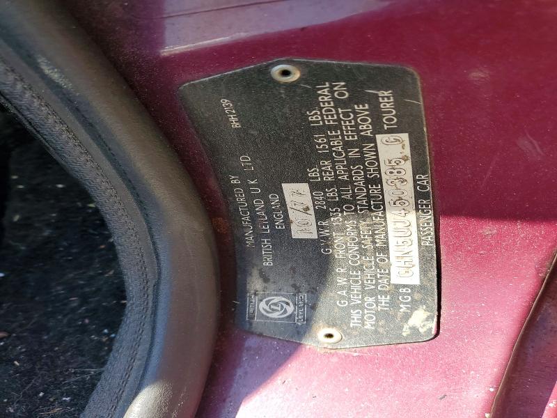 Продажа на аукционе авто 1978 Mg Mgb, vin: GHN5UJ450385G, номер лота: 55855146