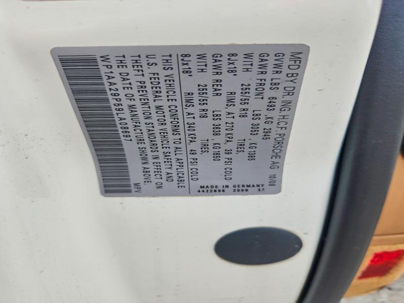 Aukcja sprzedaży 2009 Porsche Cayenne, vin: WP1AA29P59LA08697, numer aukcji: 56991076