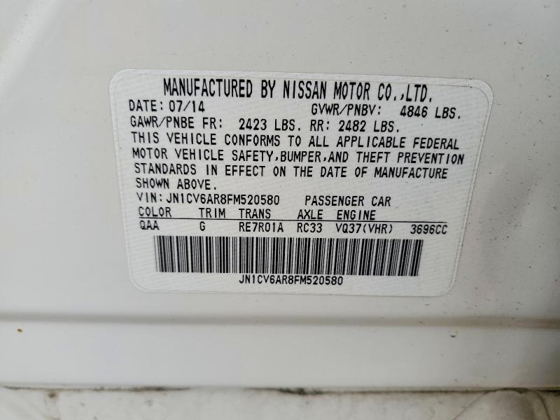 Aukcja sprzedaży 2015 Infiniti Q40, vin: JN1CV6AR8FM520580, numer aukcji: 56417116