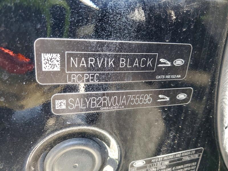 2018 Land Rover Range Rover Velar მანქანა იყიდება აუქციონზე, vin: SALYB2RV0JA755595, აუქციონის ნომერი: 58536966