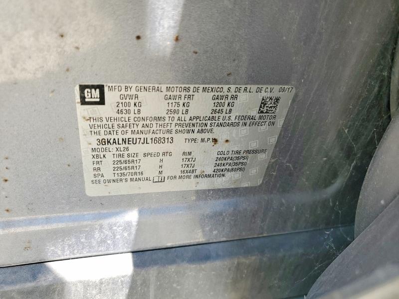 2018 Gmc Terrain მანქანა იყიდება აუქციონზე, vin: 3GKALNEU7JL168313, აუქციონის ნომერი: 58956426