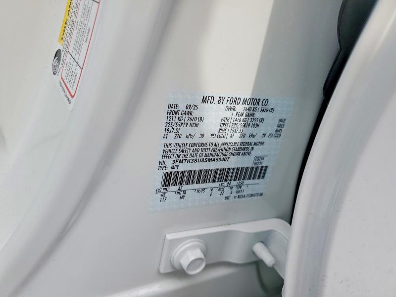 Продажа на аукционе авто 2025 Ford Mustang Mach-e, vin: 3FMTK3SU8SMA50407, номер лота: 56126926