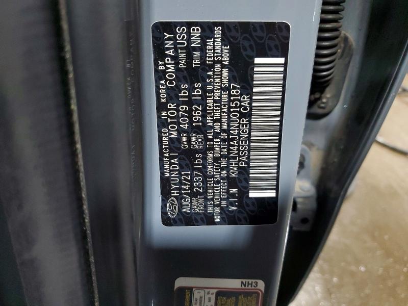 Продаж на аукціоні авто 2022 Hyundai Elantra, vin: KMHLN4AJ4NU015187, номер лоту: 56808796