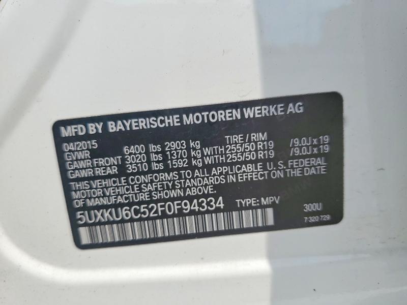 Продажа на аукционе авто 2015 Bmw X6, vin: 5UXKU6C52F0F94334, номер лота: 56266636
