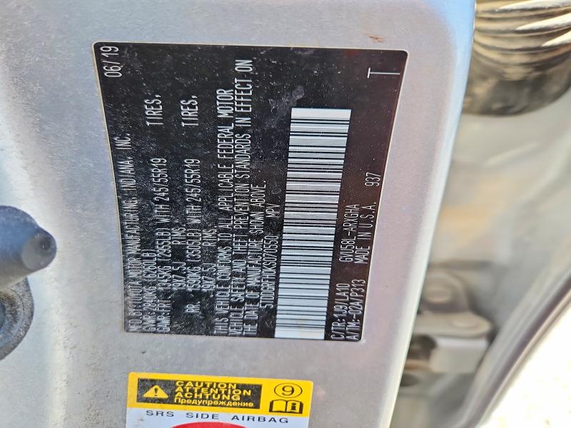 Aukcja sprzedaży 2019 Toyota Highlander Hybrid, vin: 5TDDGRFH0KS070550, numer aukcji: 58098406